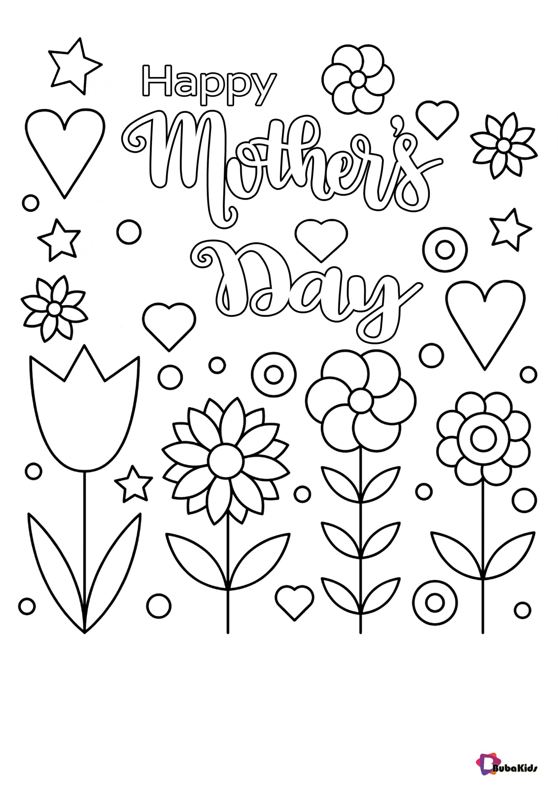 free printable coloring cards for mother's day