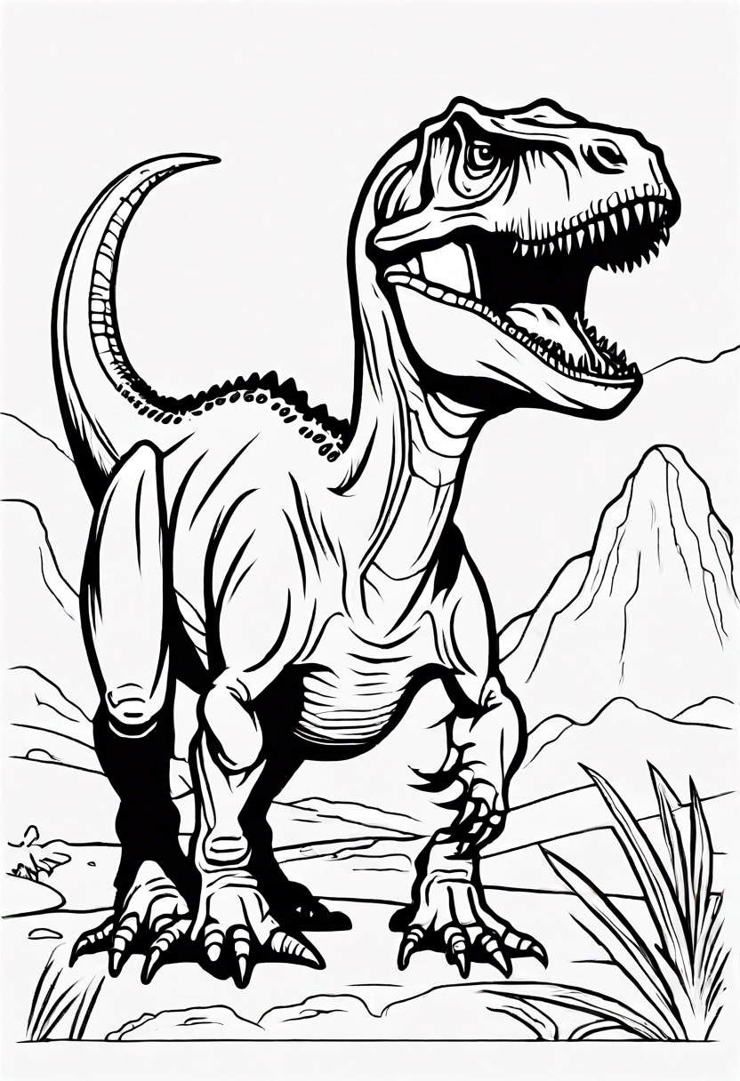 1 Dinosaur Coloring Pages ColorBliss art