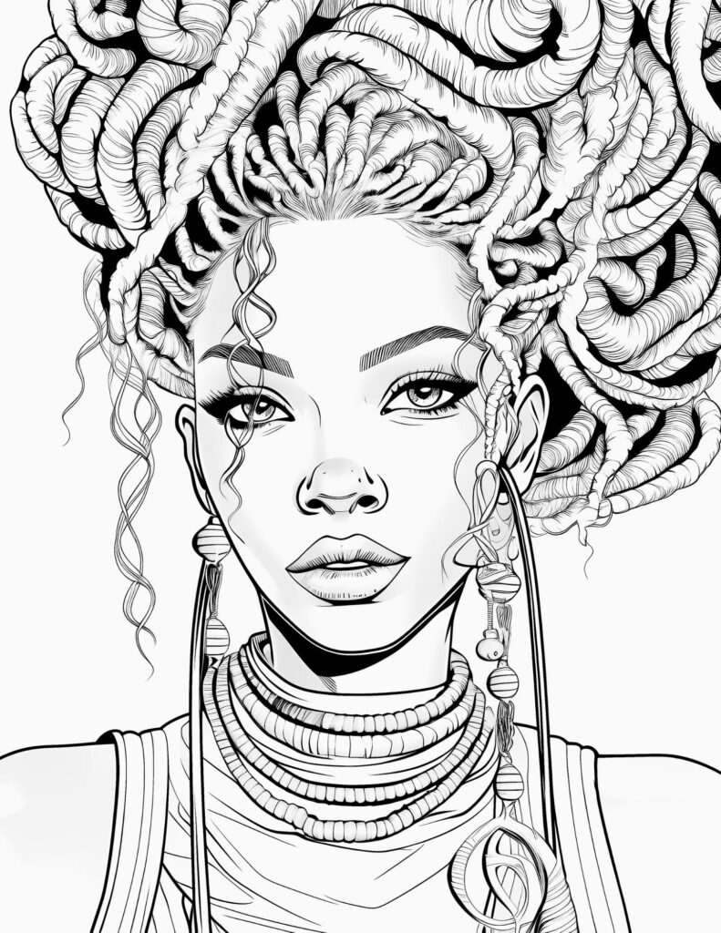 10 Black Woman Coloring Pages African American Coloring Pages Adult
