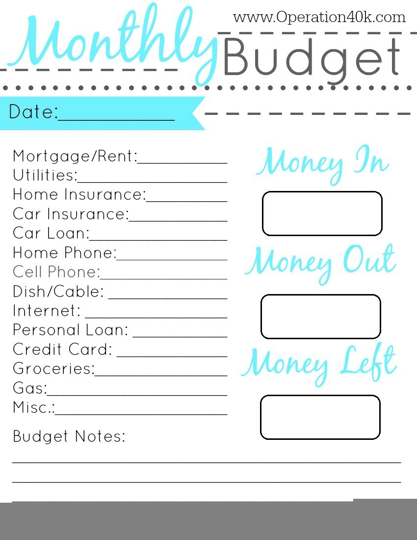 10 Budget Templates That Will Help You Stop Stressing About Money 