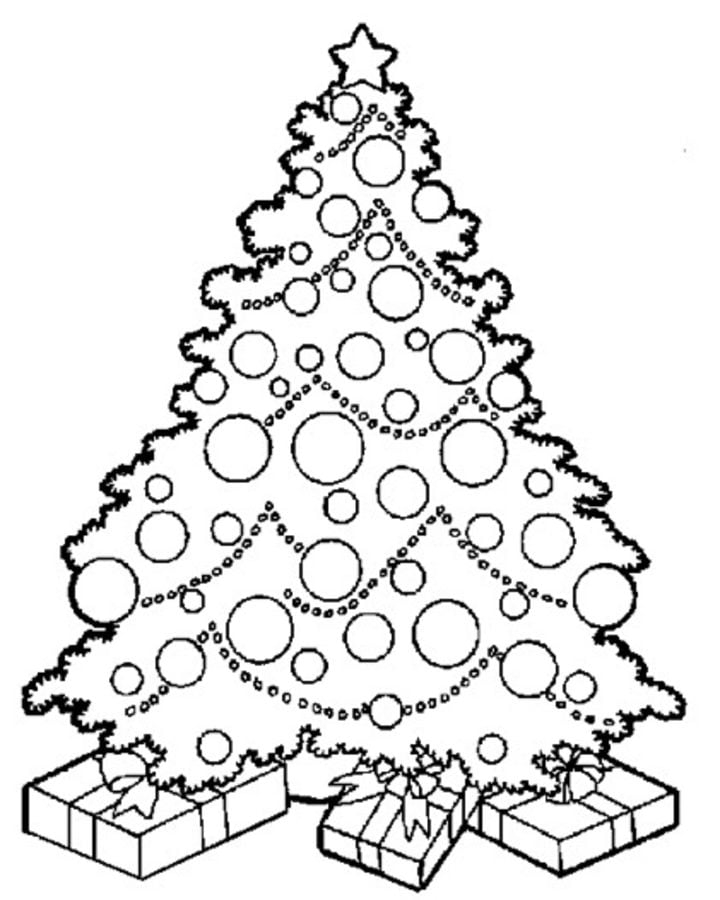 big christmas tree coloring pages printable for adults