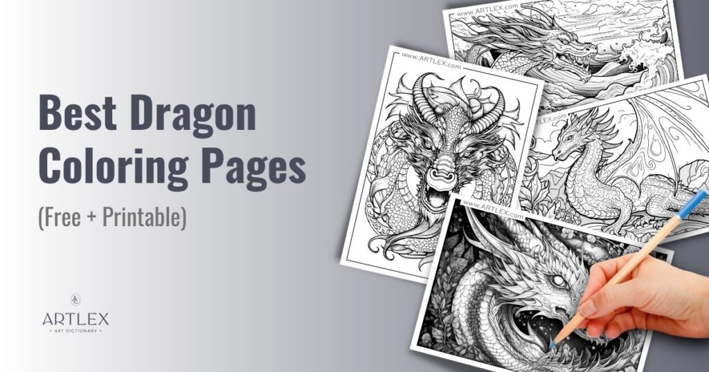 free dragon coloring pages