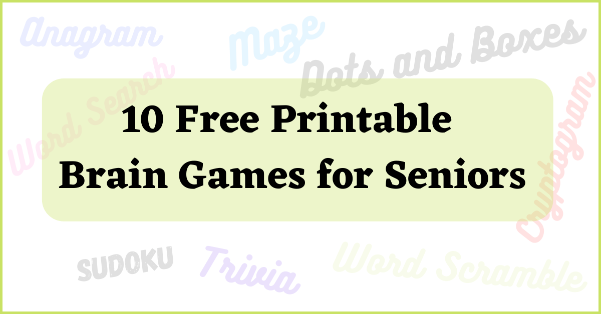 printable brain games for kids