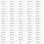10 Printable Multiplication Worksheets Fill In The Blanks Single