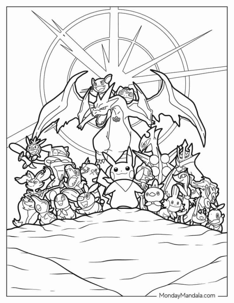 100 Pokemon Coloring Pages Free PDF Printables Pokemon Coloring