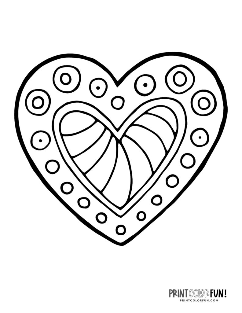 100 Printable Heart Coloring Pages A Huge Collection Of Hearts For