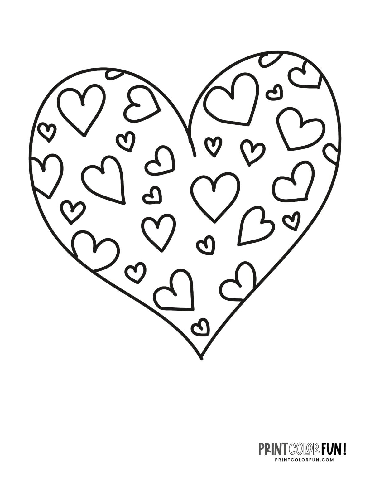 100 Printable Heart Coloring Pages A Huge Collection Of Hearts For 