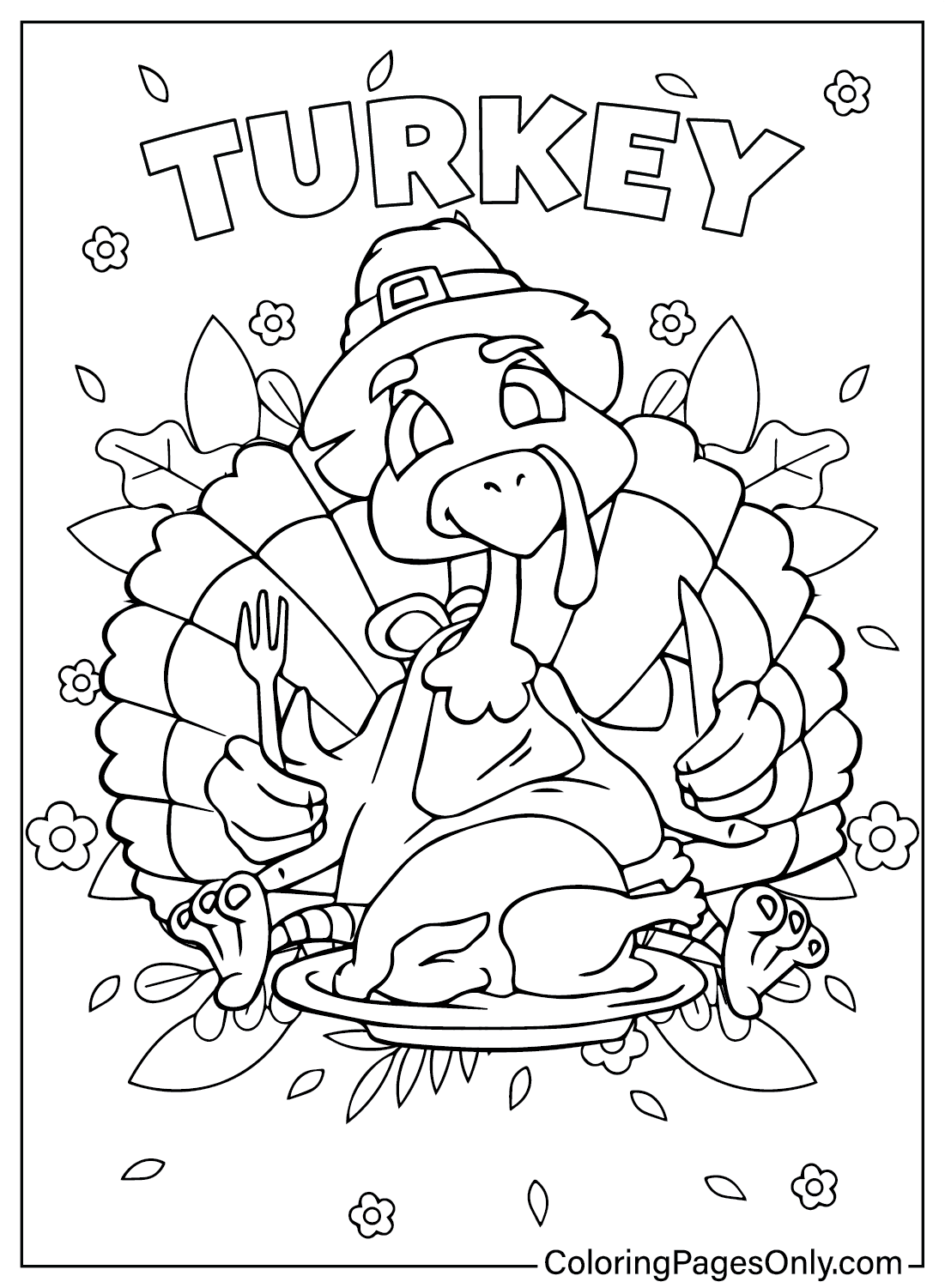 free turkey coloring pages