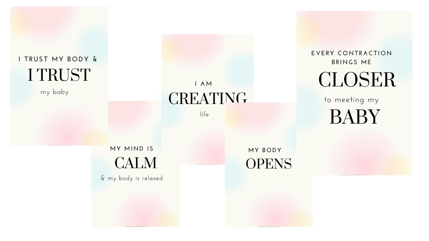 12 Empowering Birth Affirmation Cards FREE Printable Womanhood And 
