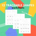 12 Traceable Shapes Worksheets Etsy