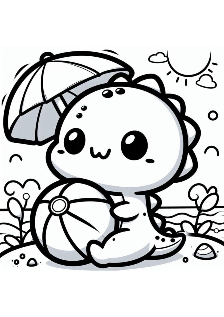 120 Kawaii Baby Dinosaur Coloring Pages For Children Baby Dinosaur