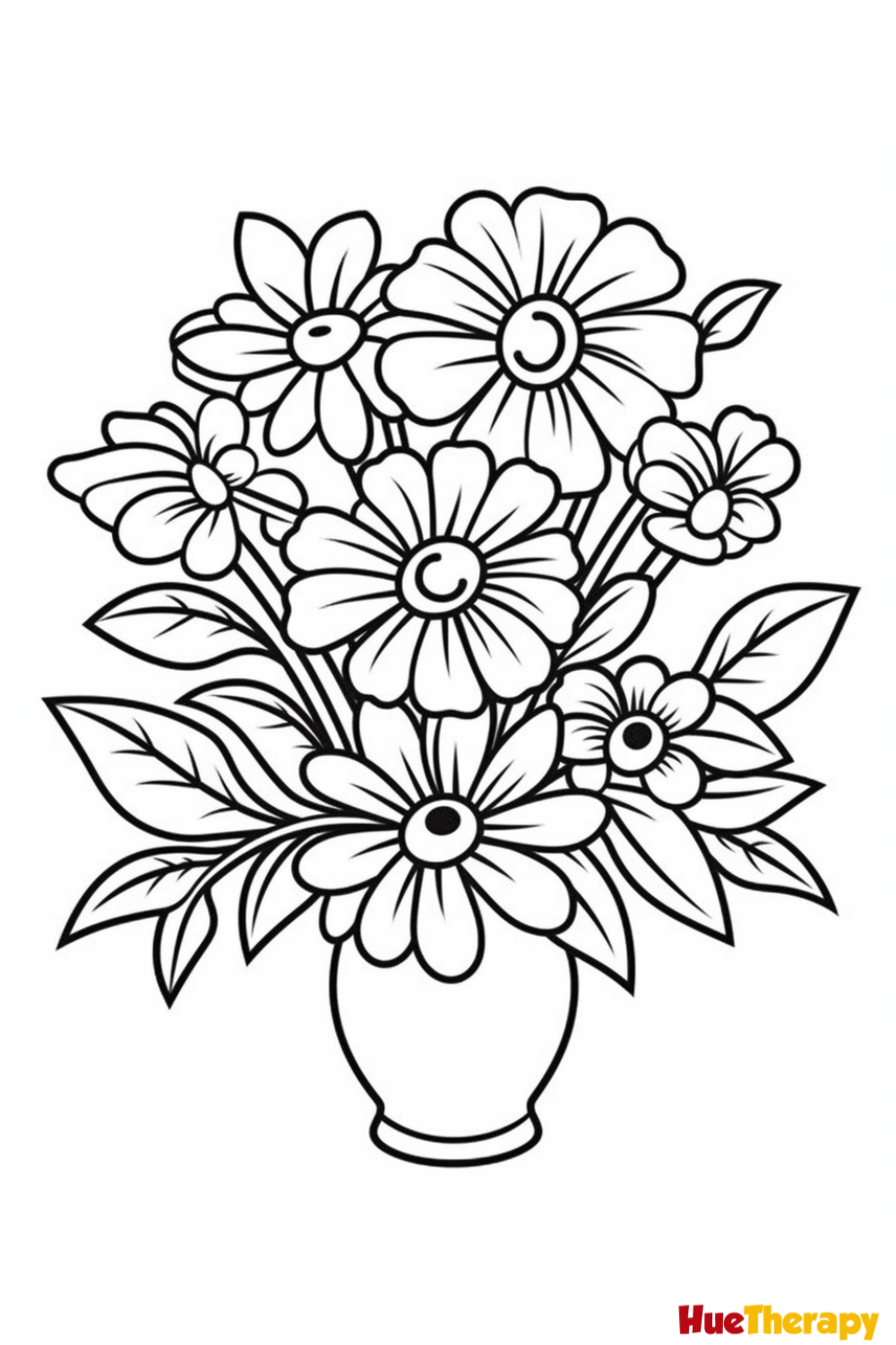 15 Beautiful Flower Coloring Pages For Kids And Adults Printable