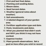 15 Items To Record In Every Garden Journal Worksheets Library