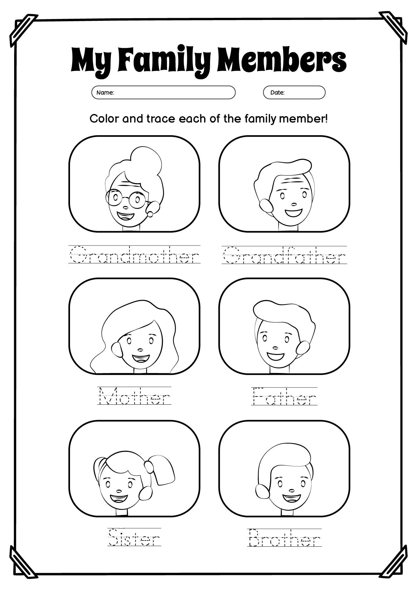 16 Family Tree Worksheet Kindergarten Free PDF At Worksheeto