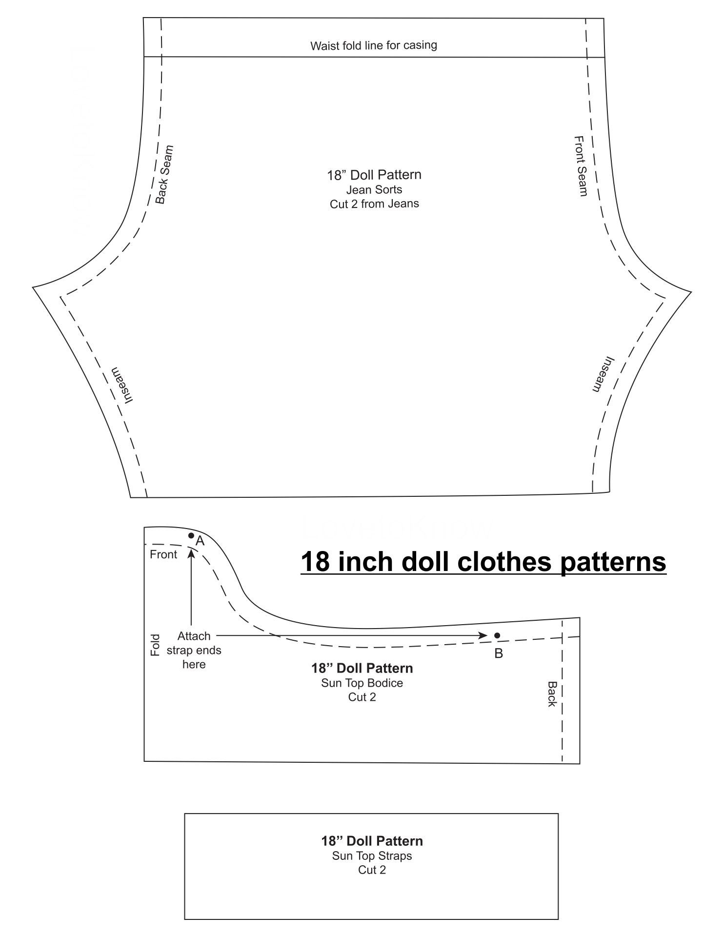 18 Inch Doll Clothes Patterns Free Printable Diy Doll Clothes Patterns 