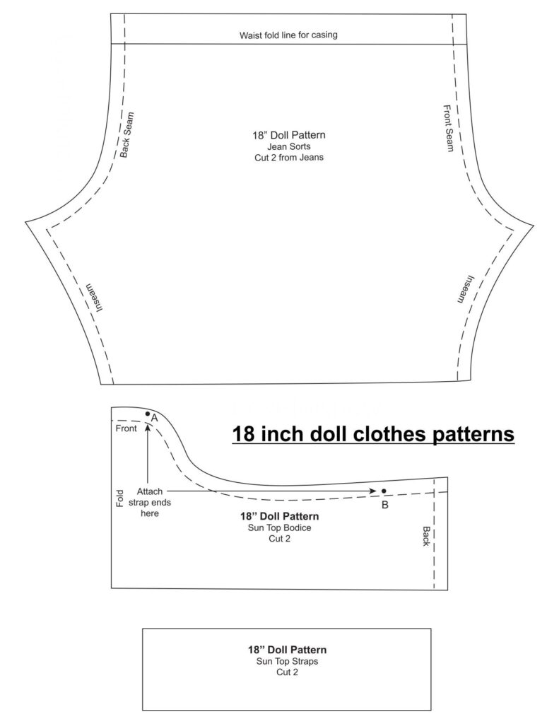 18 Inch Doll Clothes Patterns Free Printable Diy Doll Clothes Patterns