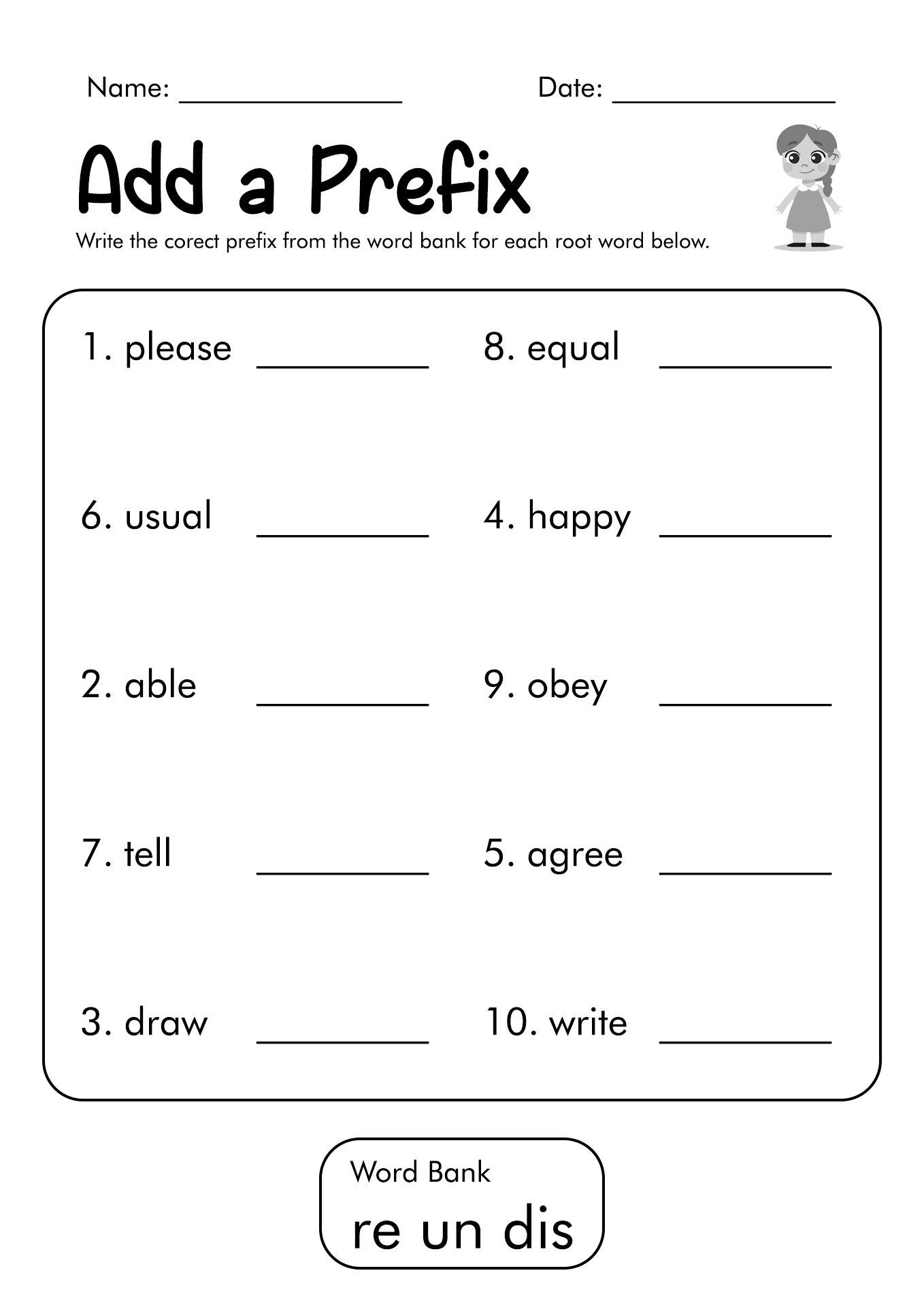 19 Free Printable Prefix Worksheets 4th Grade Free PDF At 