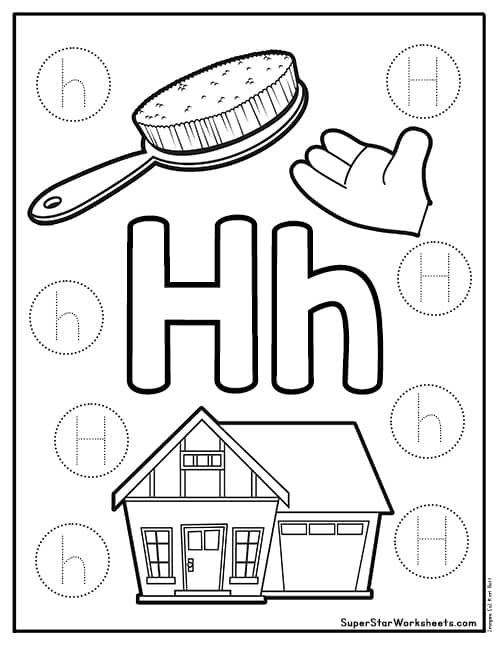 free printable letter h worksheets for kindergarten