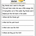 1st Grade Reading Comprehension Short Stories Reading Comprehension