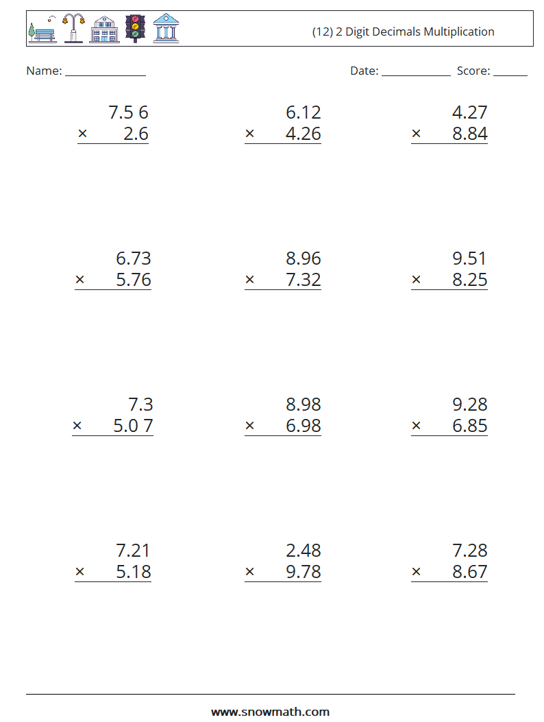 2 Digit By 2 Digit Multiplication Standard Form Google Slides And 