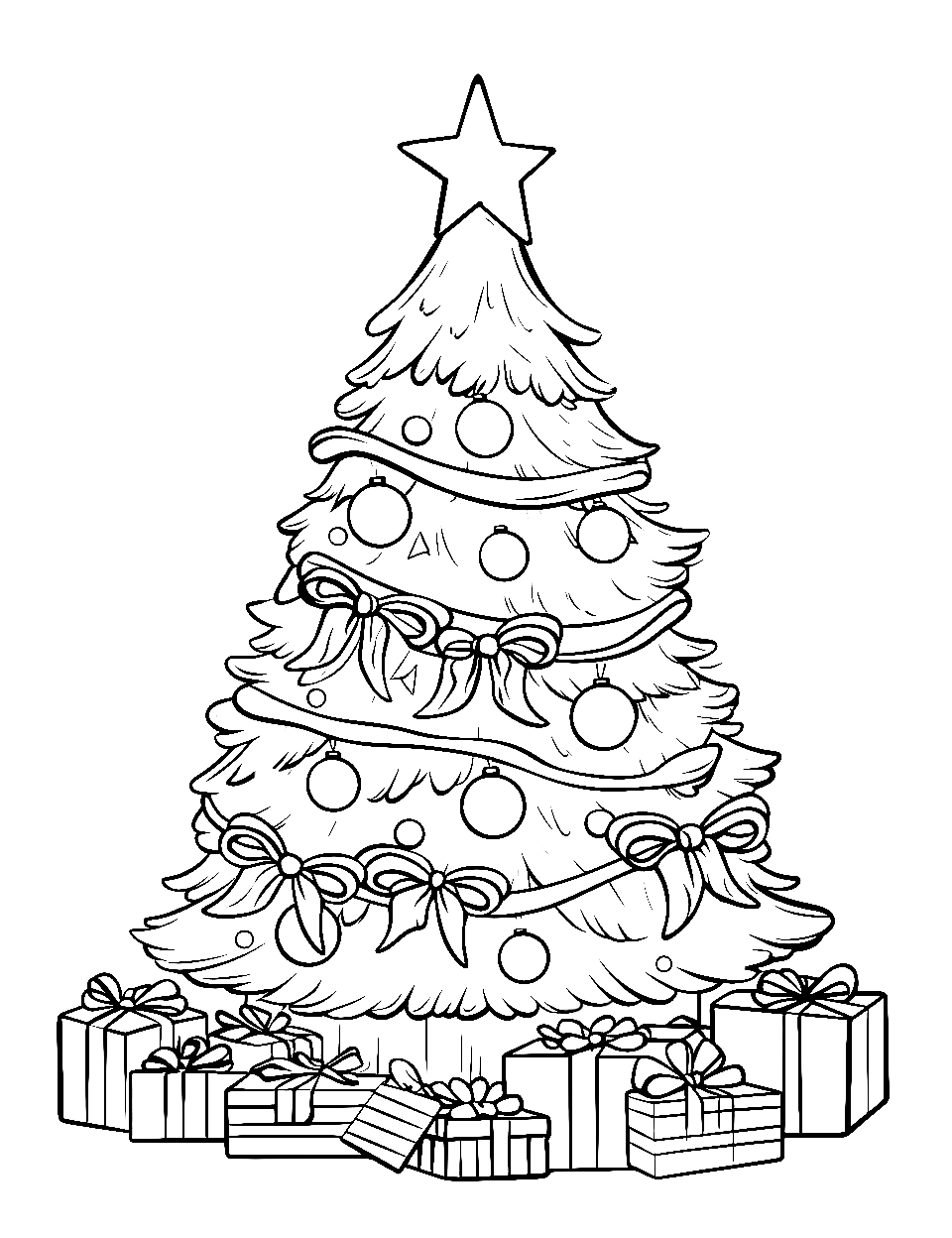Christmas Tree Coloring Page