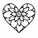 20 Floral Heart Coloring Pages At PrintColorFun