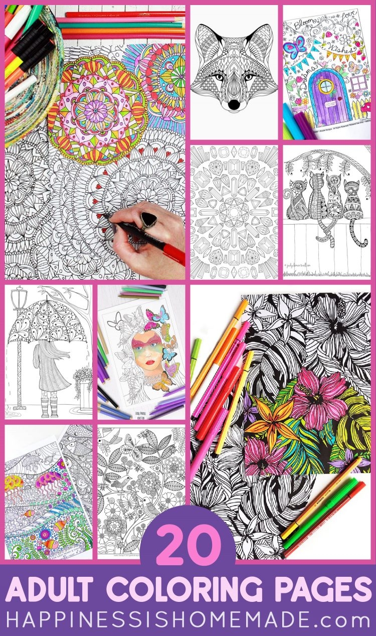 adult coloring pages free printables
