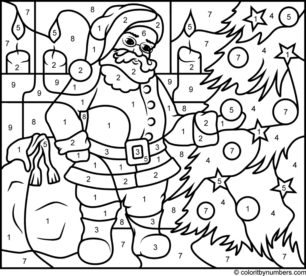 20 Free Printable Color By Number Christmas Pages Homecolor Homecolor