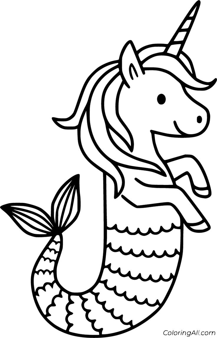 20 Free Printable Unicorn Mermaid Coloring Pages Easy To Print From 