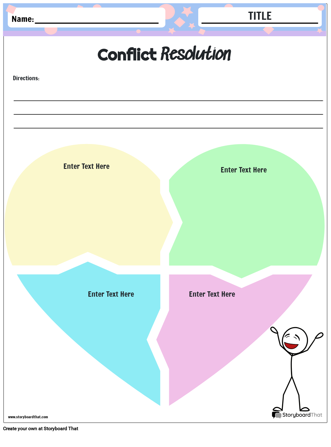 conflict resolution worksheets