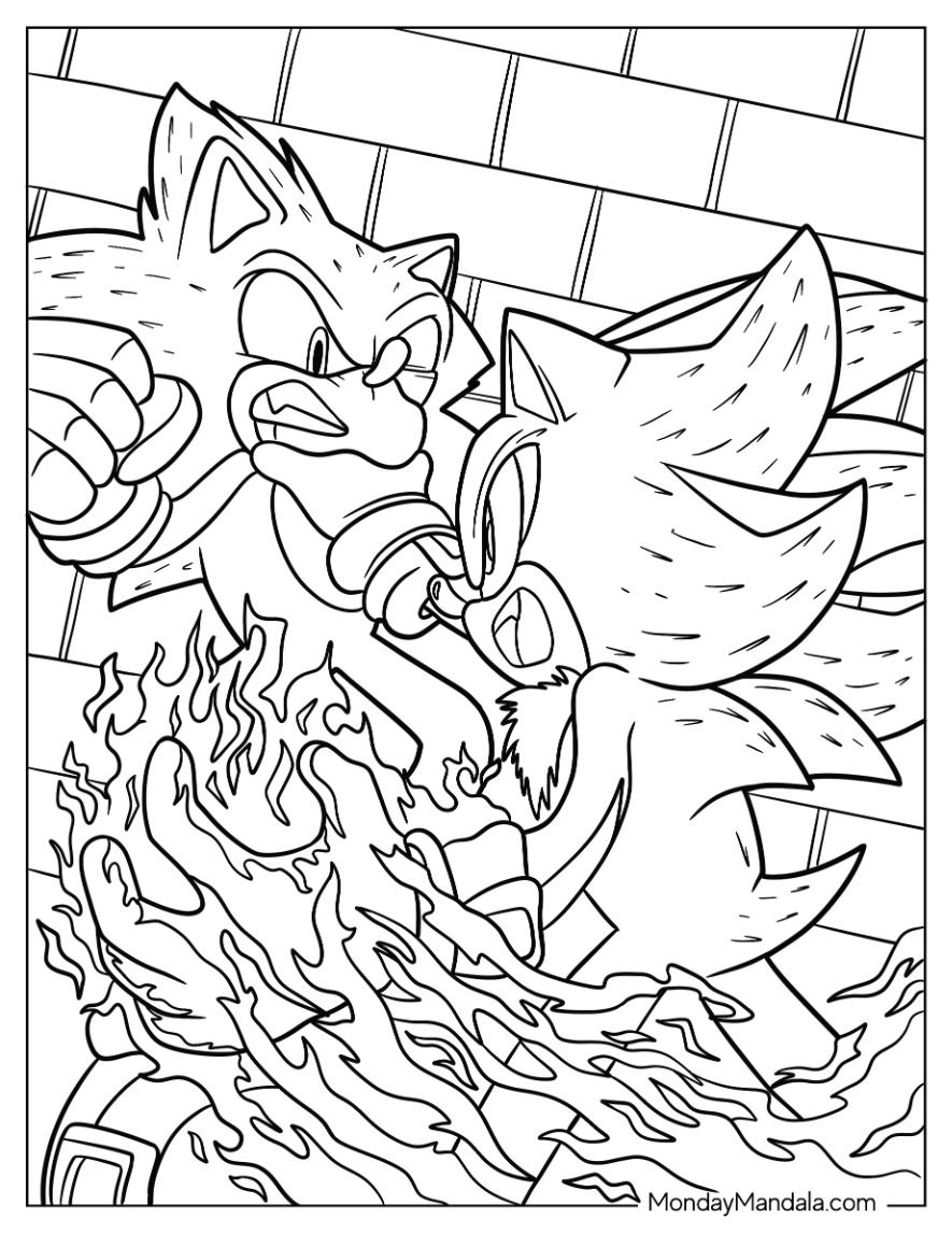 20 Shadow Sonic Coloring Pages Free PDF Printables Avengers 