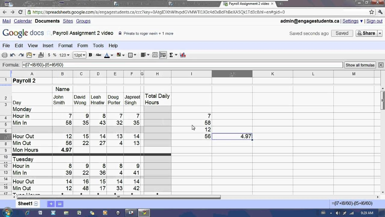2024 Chevy Payroll Worksheet Google Sheets 5 Free Go