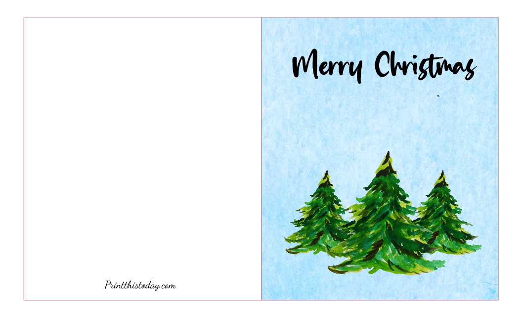 21 Free Printable Handmade Watercolor Christmas Cards Worksheets Library