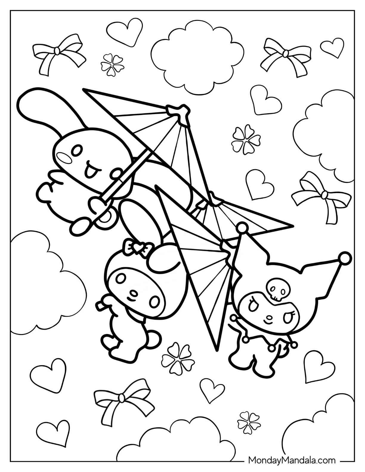 22 Kuromi Coloring Pages Free PDF Printables Hello Kitty Colouring 