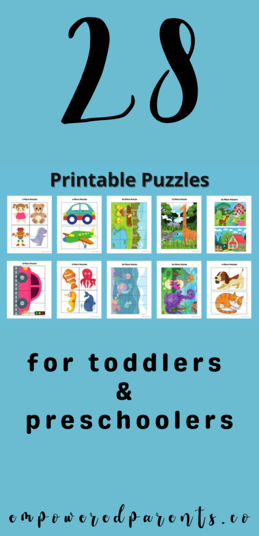 28 Printable Puzzles For Toddlers And Preschoolers PDF Empowered 