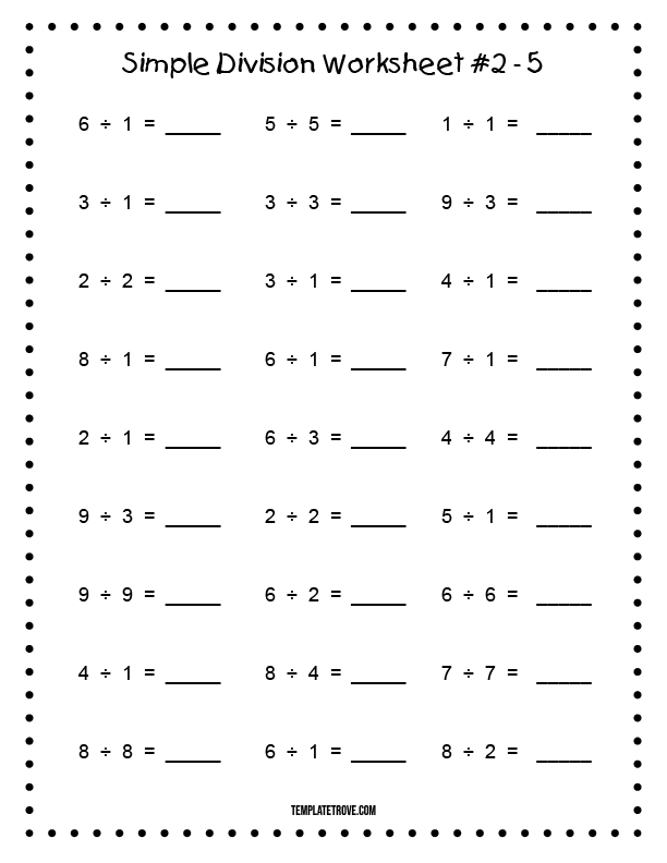 2nd Grade Division Worksheets Worksheets Library