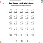 2nd Grade Math Worksheet With School Supplies And Numbers