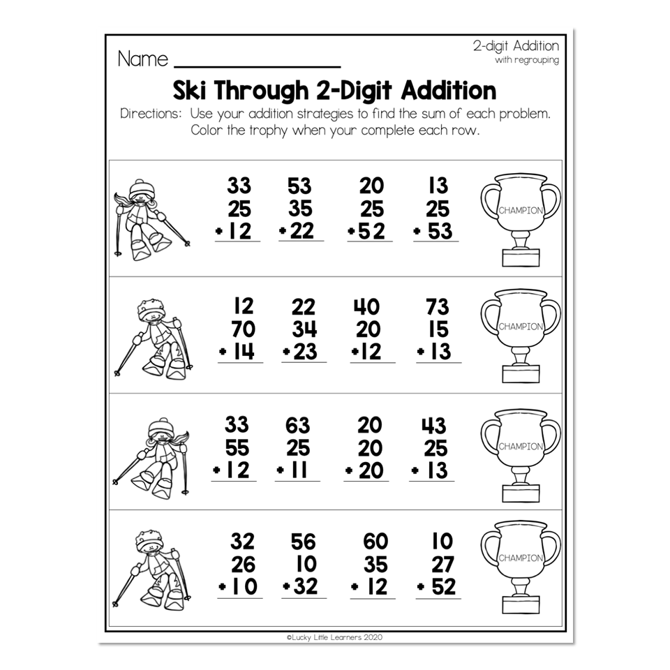 2nd grade addition worksheets