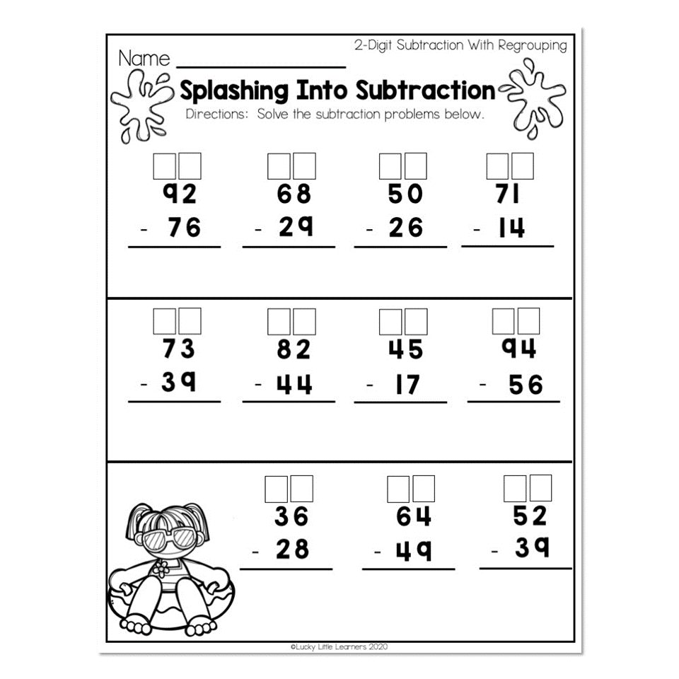 3 digit subtraction with regrouping worksheets