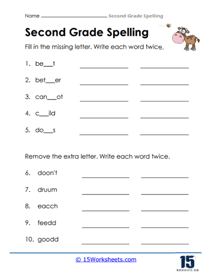 2nd Grade Spelling Words Worksheets 15 Worksheets Worksheets 