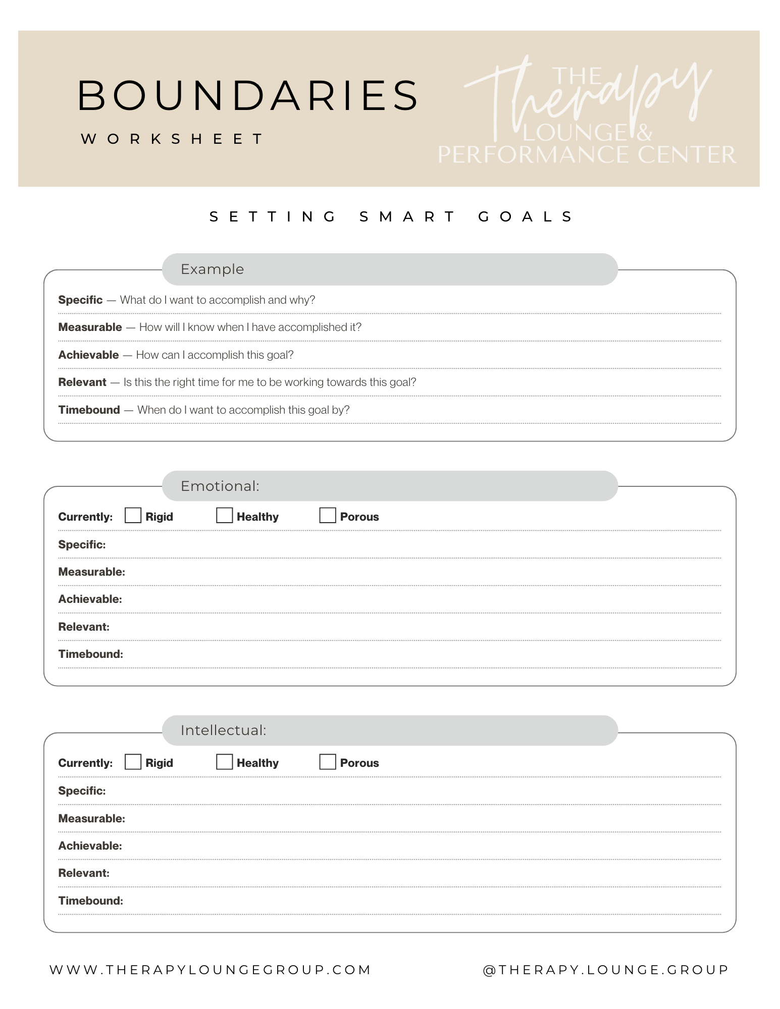setting boundaries worksheet