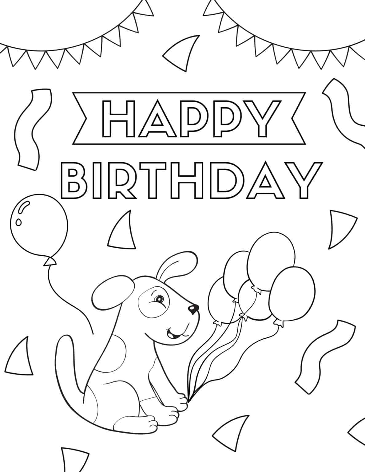30 Free Printable Happy Birthday Coloring Pages For Kids Prudent 