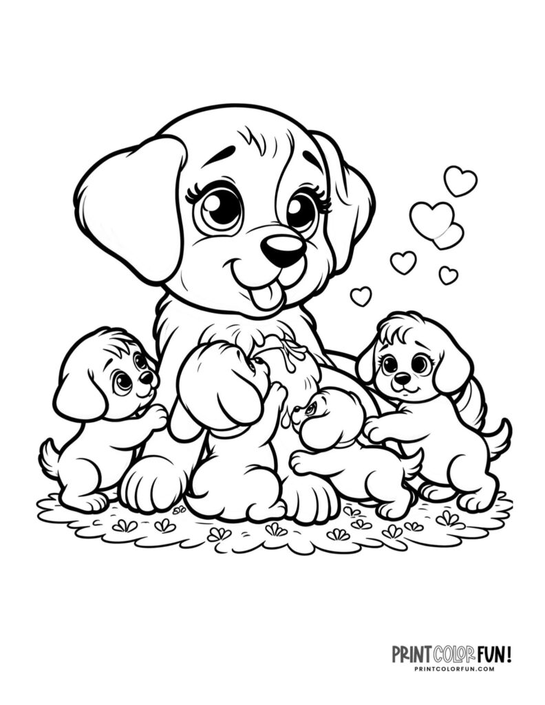 31 Cute Puppy Coloring Pages Free Color Clipart At PrintColorFun