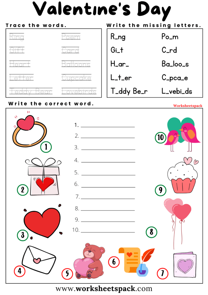 35 Free Valentines Day Worksheets Worksheetspack Worksheets Library