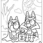 36 Bluey Coloring Pages Free PDF Printables Halloween Coloring