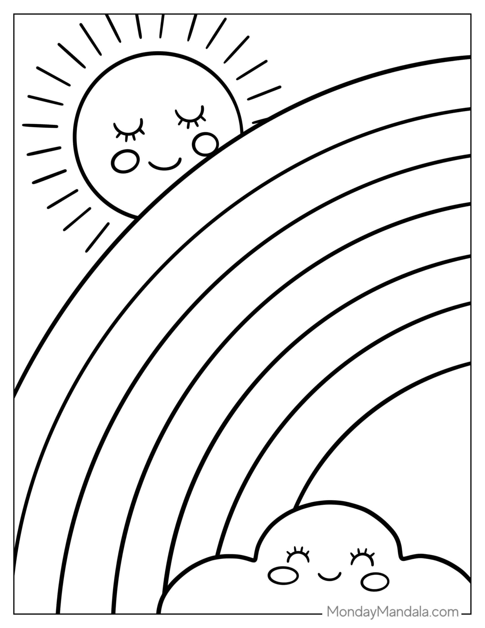 Rainbow Coloring Page