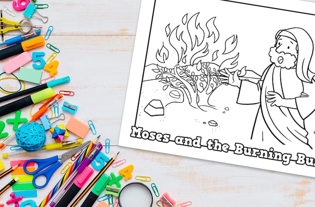  39 Moses And The Burning Bush 39 Printable Coloring Sheet MinistryArk