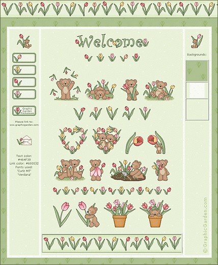  39 Tulip Bears 39 Graphics And Clipart Collection