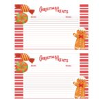 4 Best Free Printable Christmas Recipe Card Template PDF For Free At