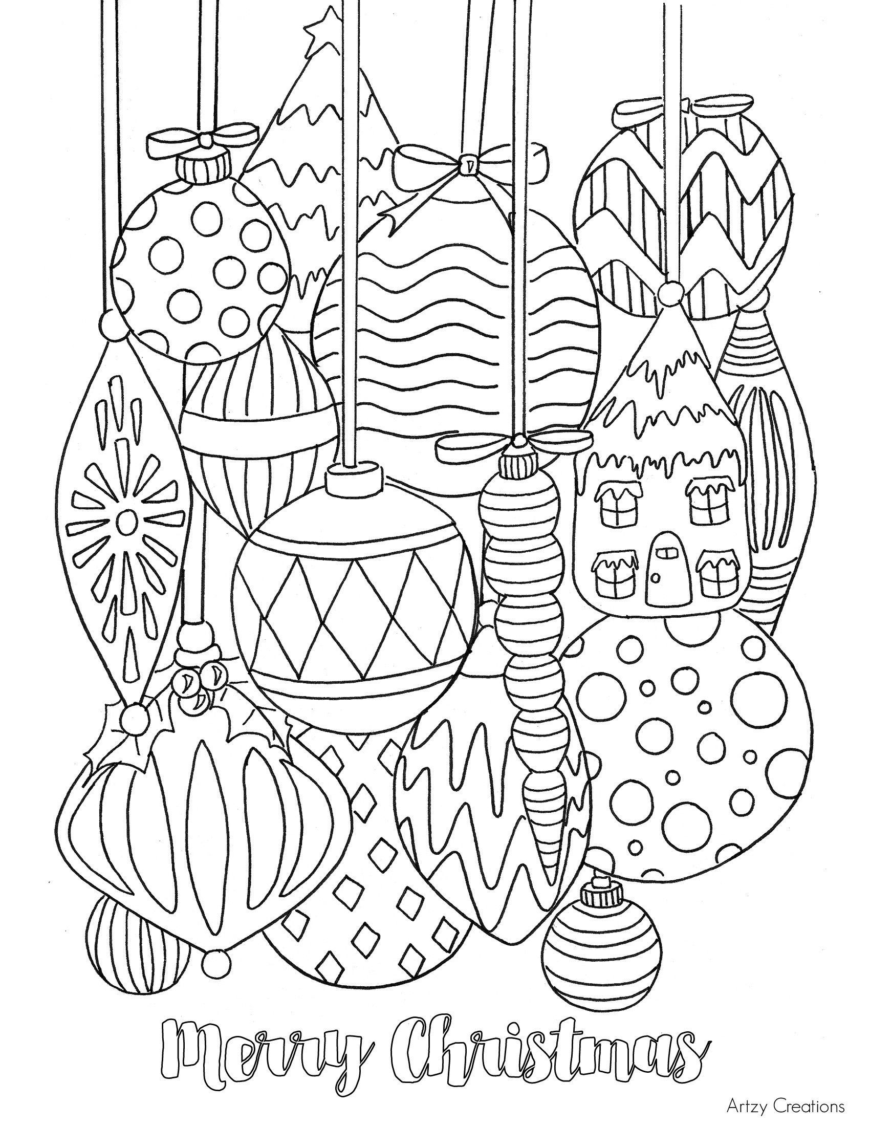free coloring pages printable christmas